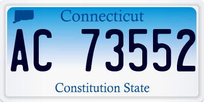 CT license plate AC73552
