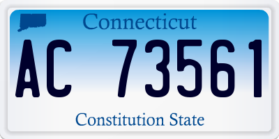 CT license plate AC73561