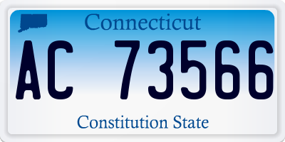 CT license plate AC73566