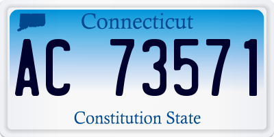 CT license plate AC73571