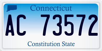 CT license plate AC73572