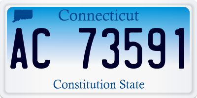 CT license plate AC73591