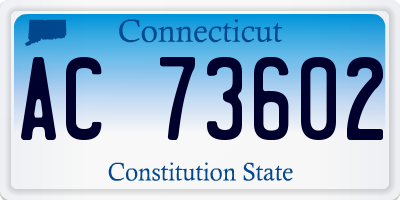 CT license plate AC73602