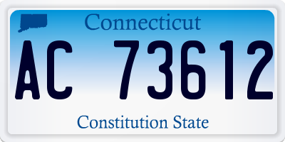 CT license plate AC73612