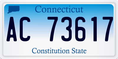 CT license plate AC73617