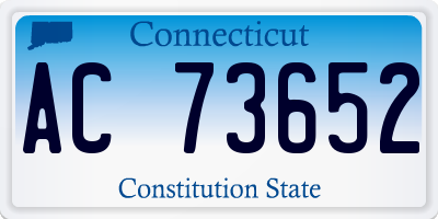 CT license plate AC73652