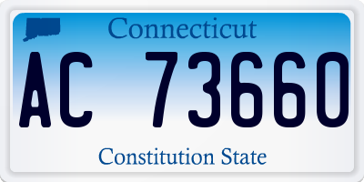 CT license plate AC73660