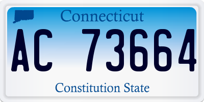 CT license plate AC73664