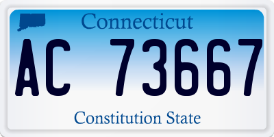 CT license plate AC73667