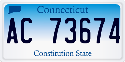 CT license plate AC73674
