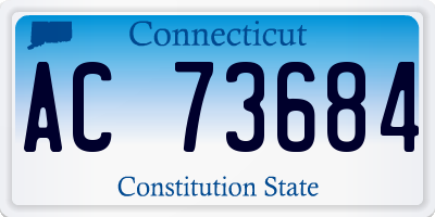 CT license plate AC73684