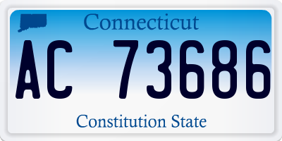 CT license plate AC73686