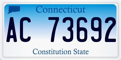 CT license plate AC73692