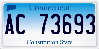 CT license plate AC73693
