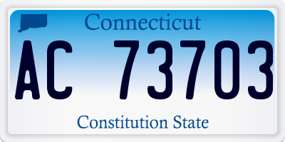 CT license plate AC73703