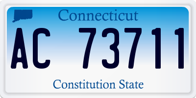 CT license plate AC73711