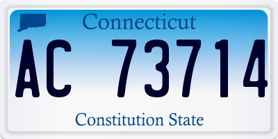 CT license plate AC73714
