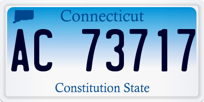 CT license plate AC73717
