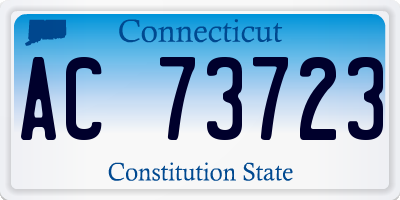 CT license plate AC73723