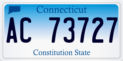 CT license plate AC73727
