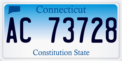 CT license plate AC73728