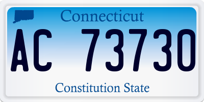 CT license plate AC73730