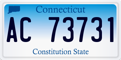 CT license plate AC73731