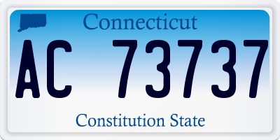CT license plate AC73737