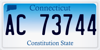 CT license plate AC73744