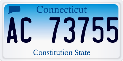 CT license plate AC73755