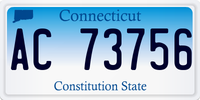 CT license plate AC73756