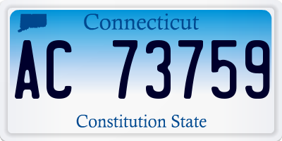 CT license plate AC73759
