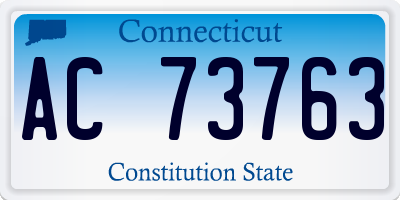 CT license plate AC73763