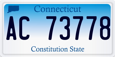 CT license plate AC73778