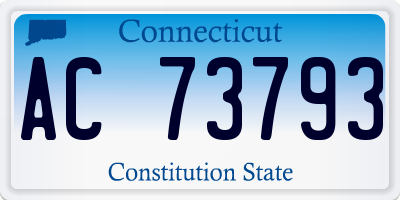 CT license plate AC73793