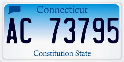 CT license plate AC73795