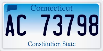 CT license plate AC73798