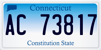CT license plate AC73817