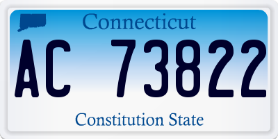 CT license plate AC73822