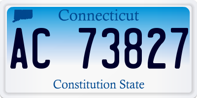 CT license plate AC73827