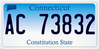 CT license plate AC73832
