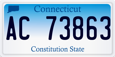 CT license plate AC73863