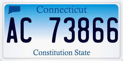 CT license plate AC73866