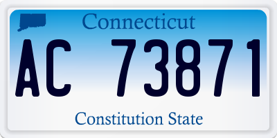CT license plate AC73871