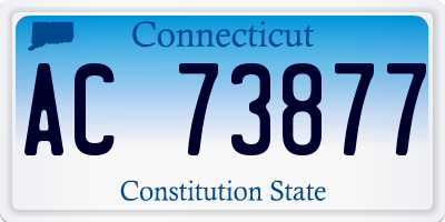 CT license plate AC73877