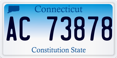 CT license plate AC73878