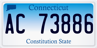 CT license plate AC73886