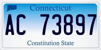 CT license plate AC73897