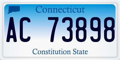 CT license plate AC73898