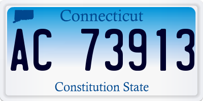CT license plate AC73913